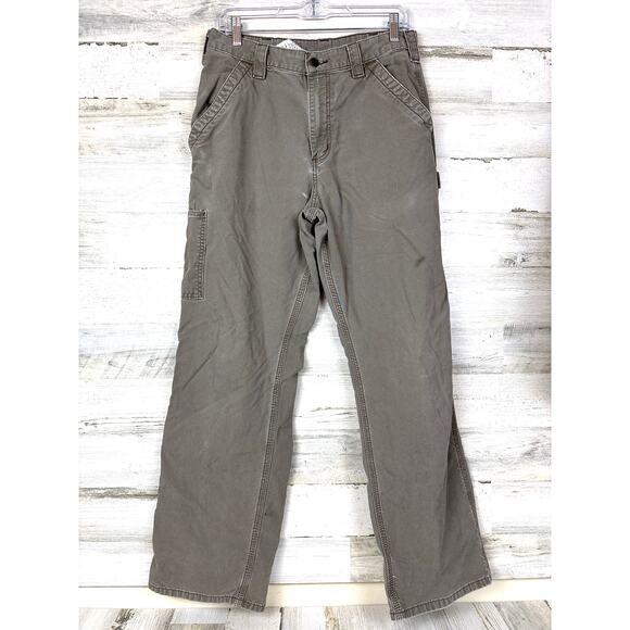 Carhartt Men’s 32x32 Gray Loose Original Fit Carpenter Straight Workwear Pants - Picture 1 of 5